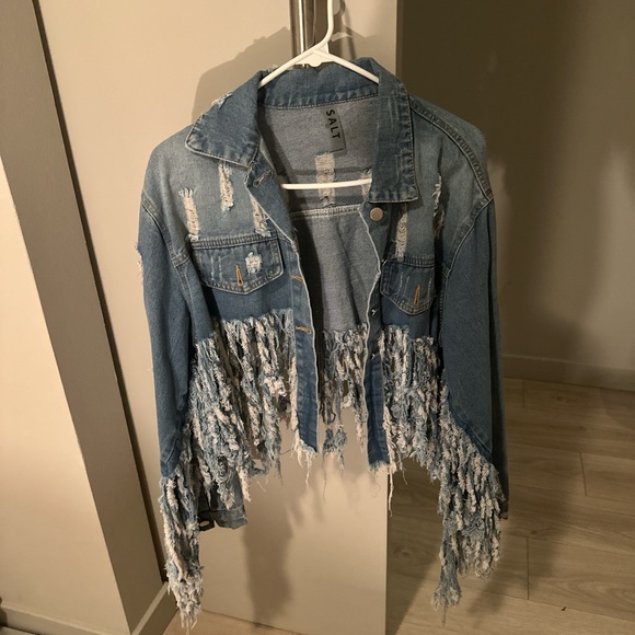 Distressed Denim Jacket - Picture 1 of 3